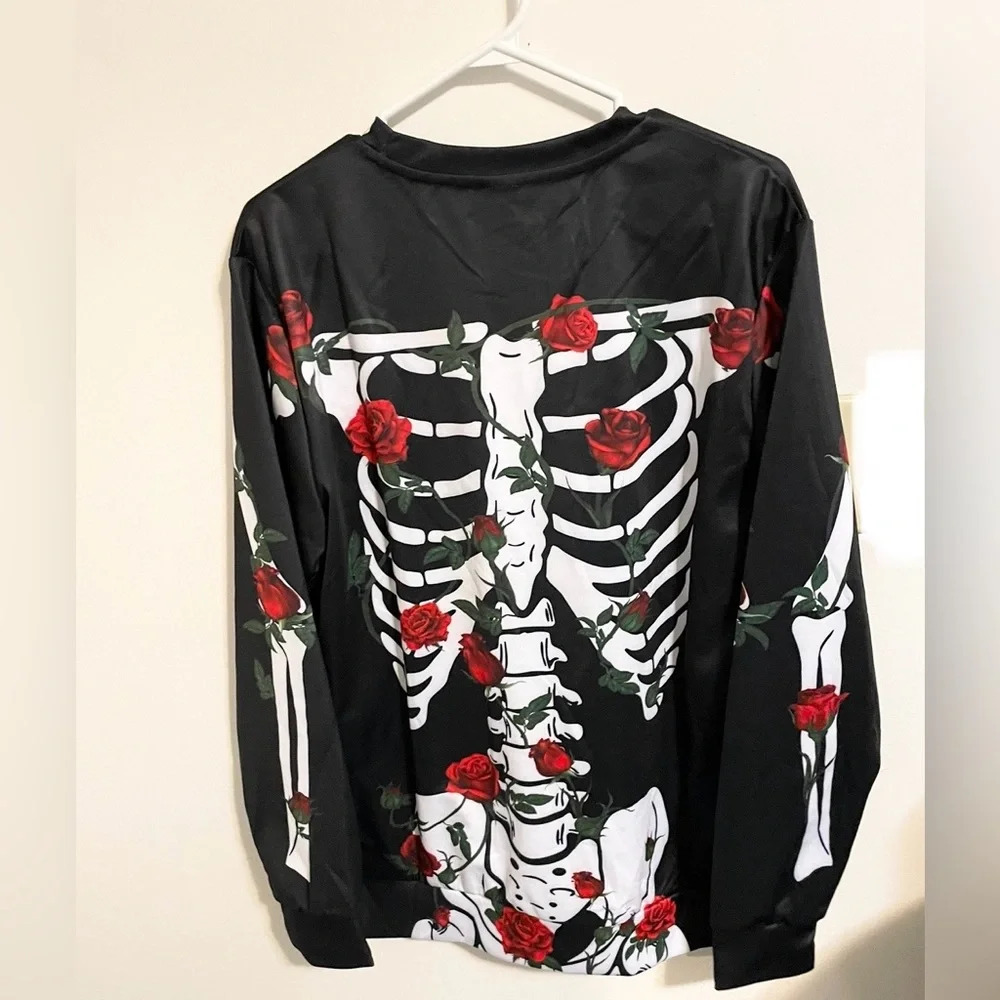 Sz M uideazone Men Women Halloween Cospaly Costume Human Skeleton Skull - Picture 3 of 3